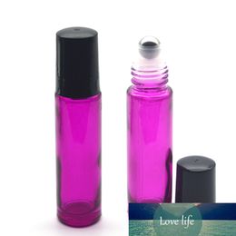 150pcs 10ml Essential Oil Rose-red Thick Glass Roll On Empty Parfume Bottles Roller Ball Travel Use