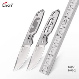 Enlan Bee M06-1/M06-2 classic mini tactical folding knife 8CR13mov blade Stainless steel handle camping hunting outdoor EDC tools