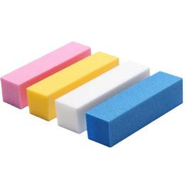 Nail Files tool Set Bean curd grinding and polishing strip Four-sided polishing block manicure sponge nails file 7 Colours