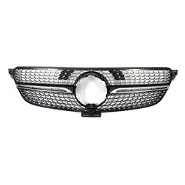 1 Piece Top Quality ABS Diamond Style Front Mesh Grilles For B-enz GLE W166 Black Bumper Grill