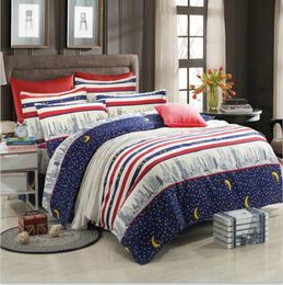 Bedding 100% algodão criança adulto Fourpiece terno cama cama bordada colcha coberta chapa de cama fourpiece terno capa de edredão