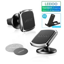 Leeioo Universal Car Blacket Magnetic Car Phone Holder GPS Stand Air pastefor iPhone 6 7 8 X 11 Samsung Huawei Xiaomi OPPO VIVO