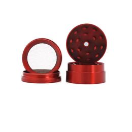 2022 new Top Quality Colourful 40*35mm 4 Parts Zinc Alloy Herb Grinder for Tobacco Smoking Herbal Smoking Grinders 100 Pack