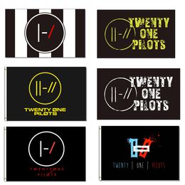 Twenty One Pilots Flag 3x5 Banner, Hanging Advertising Indoor Outdoor Printed, 100D Polyester with Brass Grommets