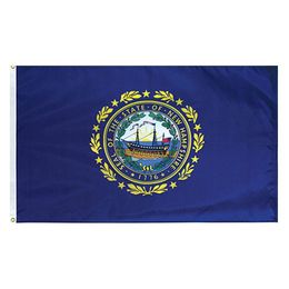 New Hampshire Flag State of USA Banner 3x5 FT 90x150cm State Flag Festival Party Gift 100D Polyester Indoor Outdoor Printed Hot selling