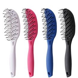 Portable Curved Anti-static Hair Massage Comb Wet Dry Dual-use Hairdressing Styling Brush Home Salon Styli sqcxAU