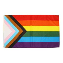 3x5fts 90x150cm Philadelphia Phily Straight Ally Progress LGBT Rainbow Gay Pride Flag DHL Free Delivery 12 Designs