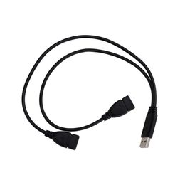USB2.0 A 1 Male to 2 Dual USB Female Data Hub Power Adapter Y Splitter Charging Cables Cord Extension Cable