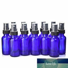 12pcs 30ml Empty Refillable Cobalt Blue Glass Spray Bottle Containers with Black Fine Mist Sprayer for Essential Oils Perfume