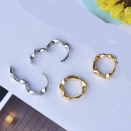 Unisex Little Mobius Hoop Earrings For Women Simple Geometric Circle Silver Color Party Gift Fashion Jewelry