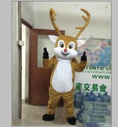 2019 High Quality Hot Adult Cute BRAND Cartoon New Professional Brown Deer Mascot Costume Fancy Dress