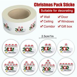 2020 Christmas Quarantine Survivor Round Label Stickers Envelope Stickers Seals for Cards Present Envelopes Boxes Bag Sealing Decorations