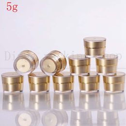 10pcs/lot 5g Small Empty Cosmetic Refillable Bottles Plastic Eyeshadow Makeup Face Cream Jar Pot Container Bottle