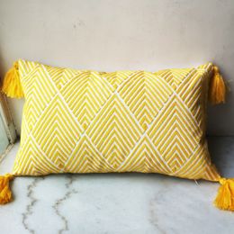 30x50cm Cushion Cover Yellow Arrow Geometric Embroidery Pillow Case with For Sofa Bed Simple Home Decorative Hassles Sofa Bed 201119