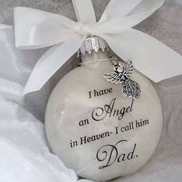 Plastic ball Engraved With Angel pendant "I have an Angel in Heaven-I call him GrandPa"Wall Hanging Present, Wall Decor Sign Home Decor Indo