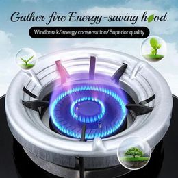 8-hole Windproof Energy-saving Hood Stainless Steel Fire Ring Gas Cooker Stove Iron Reducer Cover Gather F0D5 201120