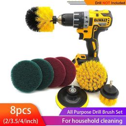 8pcs Drill Brush Power Cleaning Scrubber Nylons Brush Electric Scrubber Brush Kit For Kitchen Bashroom Car Cleaning Q jlldsO