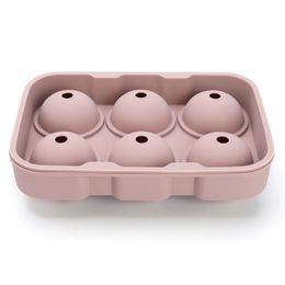 Other Bar Products 6 Grid Creative Ice Tray Silicone Ices Ball Mould Food Grade Whiskey Bar Restaurant Icess Cubes Box with Lid WH0554