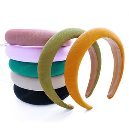 Pu Leather Plain Sponge Padded Hairband Headband for Women Girls Hair Accessories