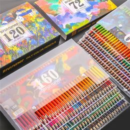 Andstal 72/120/150/180 Colours Professional Water Colour Pencil Set Watercolour Wood Coloured Pencils Artist painting Drawing colour 201223