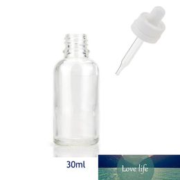 660Pcs Lot Glass Eye Dropper Clear Bottle 30ml Portable Aromatherapy Esstenial Oil Bottle with Childproof Lid
