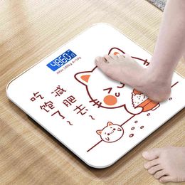 Rechargeable weight scale intelligent precision electronic weighing human body scale cartoon cute adult health weighing device H1229