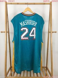 Cheap custom Jamal Mashburn #24 Teal Jersey stitched Customise any name number men's jersey women youth XS-5XL