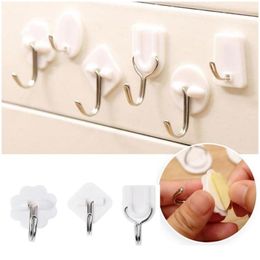 Self Adhesive Wall Hooks Cartoon Plastic Sticky Hook Hat Bag Key Wall Hanger Home Storage Multi-purpose Self Adhesive Wa jllIWg