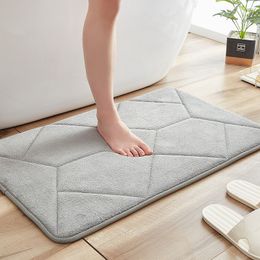 ZL0436Sea Bath Mats 50*80cm Thick Floor Mat Memory Foam SBR Non-Slip Carpet Water Absorbent Floormat Flannel Soft Bathroom-Mat Doormat Rug