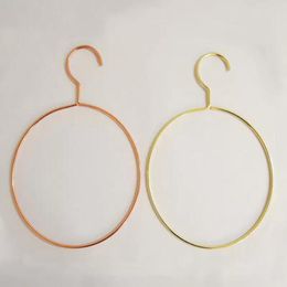 Fashion Rose Gold Circle Hangers For Clothes Scarf Towel Tie Drying Storage Organiser Rack Adult And Children Hanger
