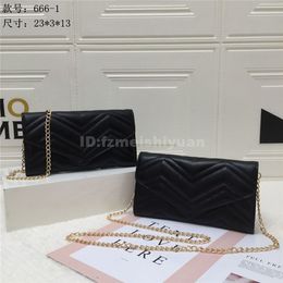 Wholesale Fashion Marmont Small Square Bag V Wave Pattern Satchel Chain Shoulder Bag Crossbody Wallet Ladies Leather Classic Style Tote Bag