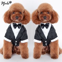 Cute Pet Dog Cat Clothing Prince Wedding Suit Tuxedo Bow Tie Puppy Clothes Coat