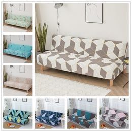 Europe Geometric Folding Sofa Bed Cover Without Armrest All-Inclusive Stretch Couch Cover Slipcover Furniture Protector Cover 201222