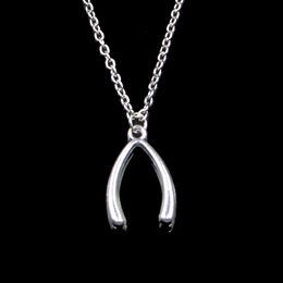 Fashion 25*14mm Wishbone Pendant Necklace Link Chain For Female Choker Necklace Creative Jewellery party Gift