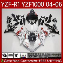 Fairings Kit For YAMAHA YZF-R1 YZF R 1 1000 CC YZF1000 YZFR1 04 05 06 Bodywork 89No.54 YZF R1 1000CC 2004 2005 2006 YZF-1000 2004-2006 OEM Motorcycle Body White red black