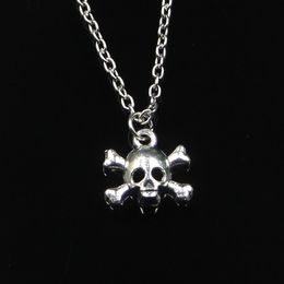 Fashion 15*14mm Skull Skeleton Bone Pendant Necklace Link Chain For Female Choker Necklace Creative Jewelry party Gift