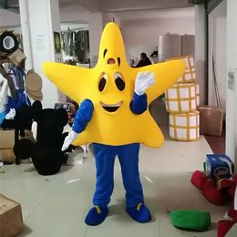 Halloween Yellow Star Mascot Costume High Quality Customise Cartoon Anime theme character Adult Size Carnival Christmas Fancy Party Dress