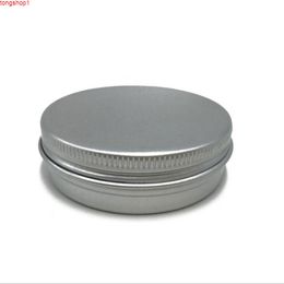30ml Sliver Face Cream Jars Screw Thread Lid High Quality Aluminium Pots Refillable Round Tin Cans Box Makeup Tool 50pcs/lotgood quantity
