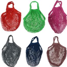 Reusable Produce Bag Shopping Grocery Bags Cotton Mesh Market String Net Shopping Hand Totes Fruits Vegetables Hanging Bags LX3520