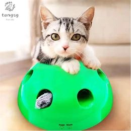 Pet tray funny multifunctional electric semicircular cat interactive educational toy 201217