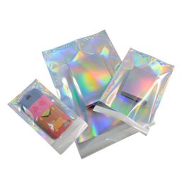 Aluminum Foil Laser Mailers Packages Bags Package Express Envelopes Clear Front For Phone Case Accessories Christmas Gift Stationery Bubble Packaging