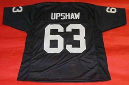 Custom Football Jersey Men Youth Women Vintage GENE UPSHAW Rare High School Size S-6XL or any name and number jerseys