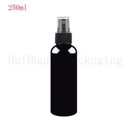 40pcs 250ml Cosmetic Perfume black Plastic Spray Bottle Refillable Makeup Women Water Sprayer Containers