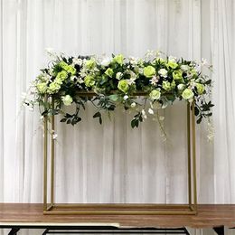 Gold Color Metal Flower Stand Table Centerpieces Wedding Event Decoration Modern Decor senyu739