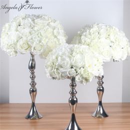 Silk artificial Centrepieces ball DIY all kinds of flower heads wedding decor wall shop window table accessorie 4 sizes 201222