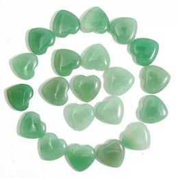 20mm Küçük Yeşil Aventurin Doğal Taş Kalp Cilalı Şifa Aşk Kalpler Ev Dekor Için Kristal El Sanatları