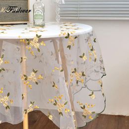 FSISLOVER Vintage Embroidery Tablecloth DIY Soft Mesh Table Cover INS Lace Background Cloth Obrus Tafelkleed mantel de mesa 201120