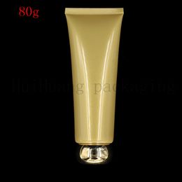 30pcs 80g Soft Empty Tube Gold Makeup Cosmetic Cream Lotion Travel Containers Case 80ml Facial Cleanser Container