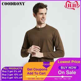 COODRONY Brand Sweater Men Fashion Casual Collar Pull Homme Autumn Winter Soft Warm Cotton Knitwear Pullover Men Clothing C1134 201104