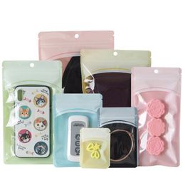 Luxury Grace Colourful Clear Plastic Zipper lock Display Package Bag Pouch For Candy Ornaments Phone Case Cover Retail Bag